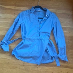 Club Monaco side tie cinch waist shirt size S